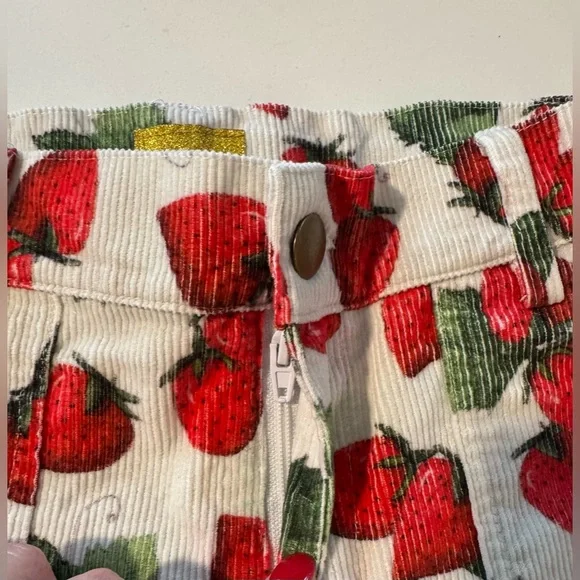 EUC! Kip & Co Girls Strawberry Corduroy Pants – Cute Retro Cottagecore, sz 8 🍓 - Picture 4 of 9